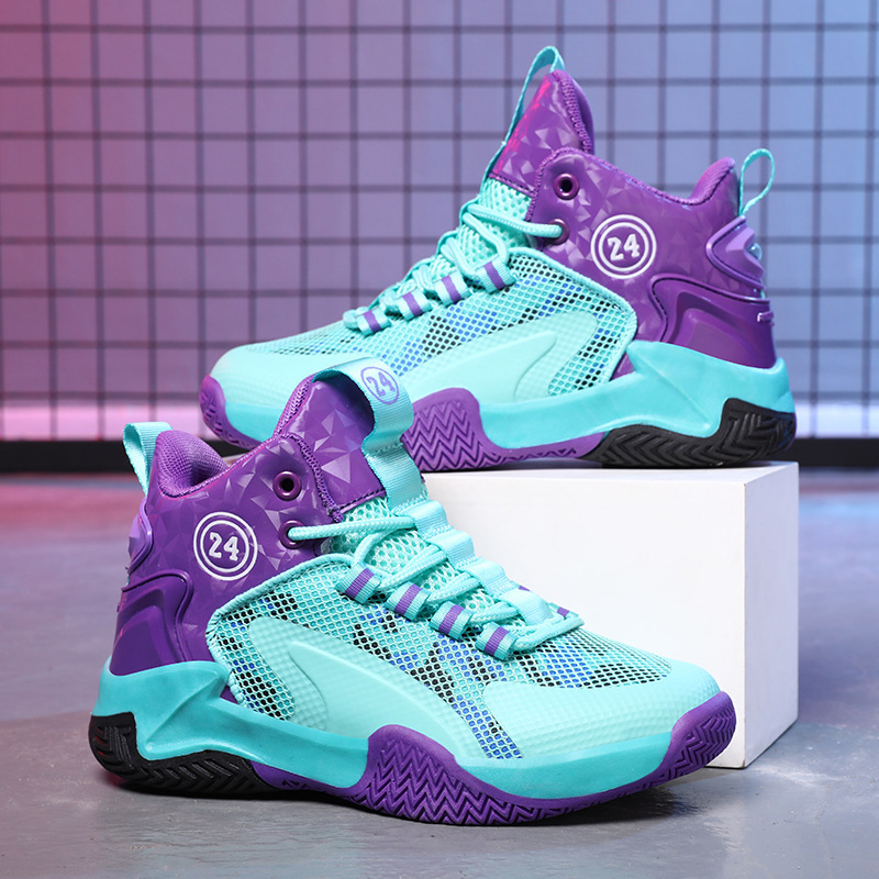 Children's mesh breathable sneaker primary school boys basketball shoes city 10 summer new youth 8088