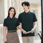 无痕翻领间色短袖polo衫