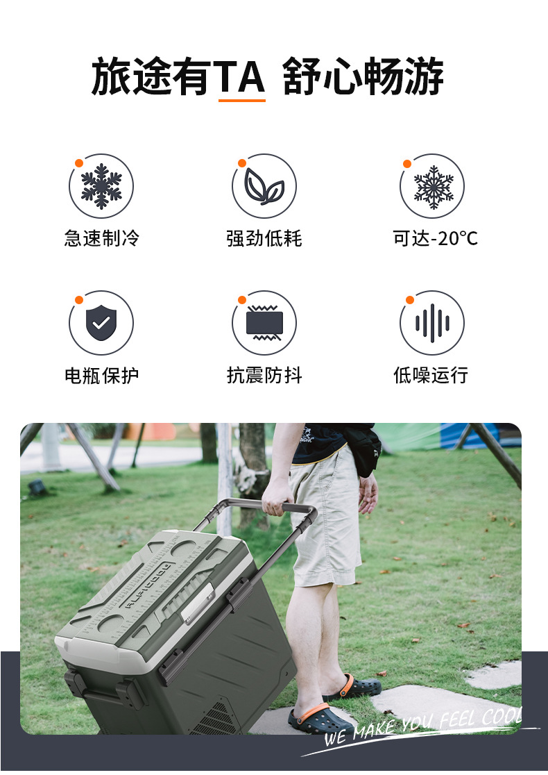 Ice Tiger Compressor Car Refrigerator Car Home Dual-use Refrigeration 12v24v Portable EZGW41 Dormitory Small Refrigerator