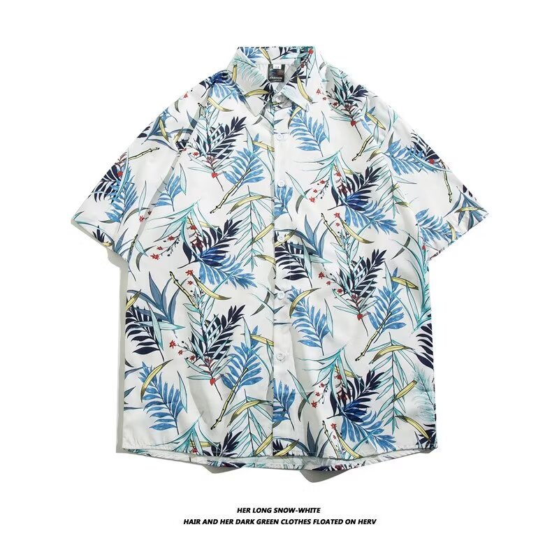 Camisa con botones de solapa suelta de manga larga de todo fósforo de la calle para hombres Venta caliente Flor colorida Impresión digital 3D