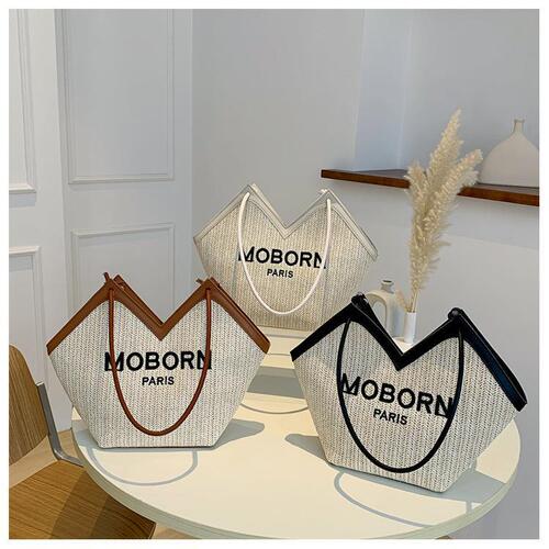 Woven vegetable basket women's bag new style straw casual shoulder underarm bag fashion ladies bag casual tote bag wholesale