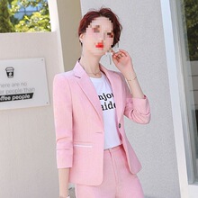 职业西装套装女韩版修身新款时尚休闲网红秋款西服九分裤套装