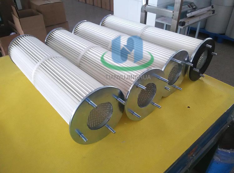 四螺丝法兰式空气除尘滤芯滤筒 空气除尘滤芯