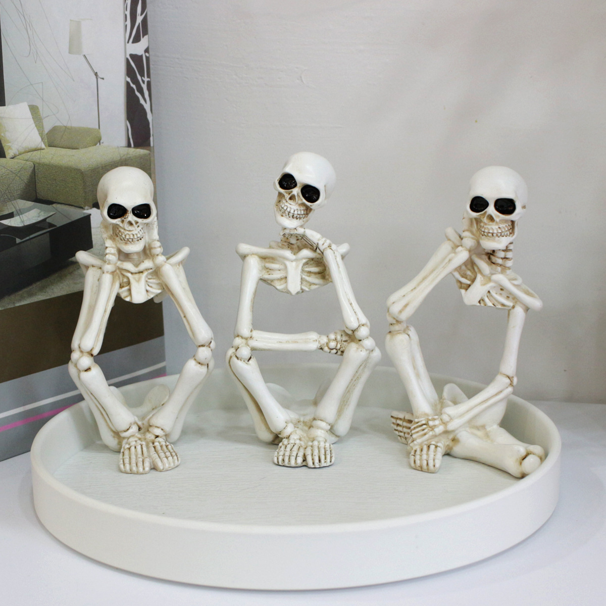 Halloween Big Skull Decoration Simulation Skull Decoration Home Desktop Holiday Atmosphere Decoration 