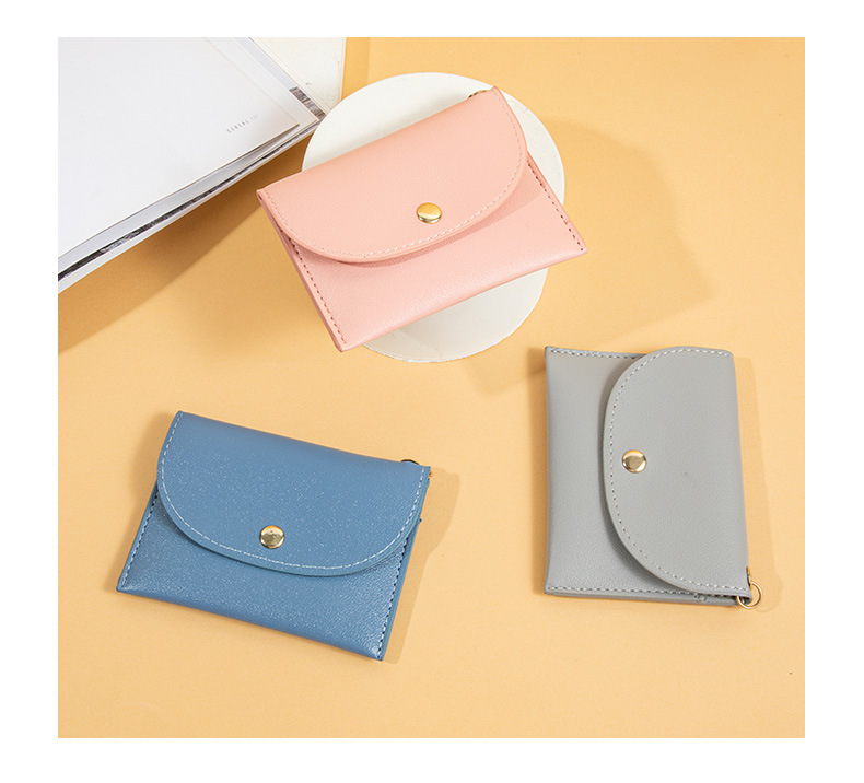 Women's Solid Color Pu Leather Buckle Coin Purses display picture 3