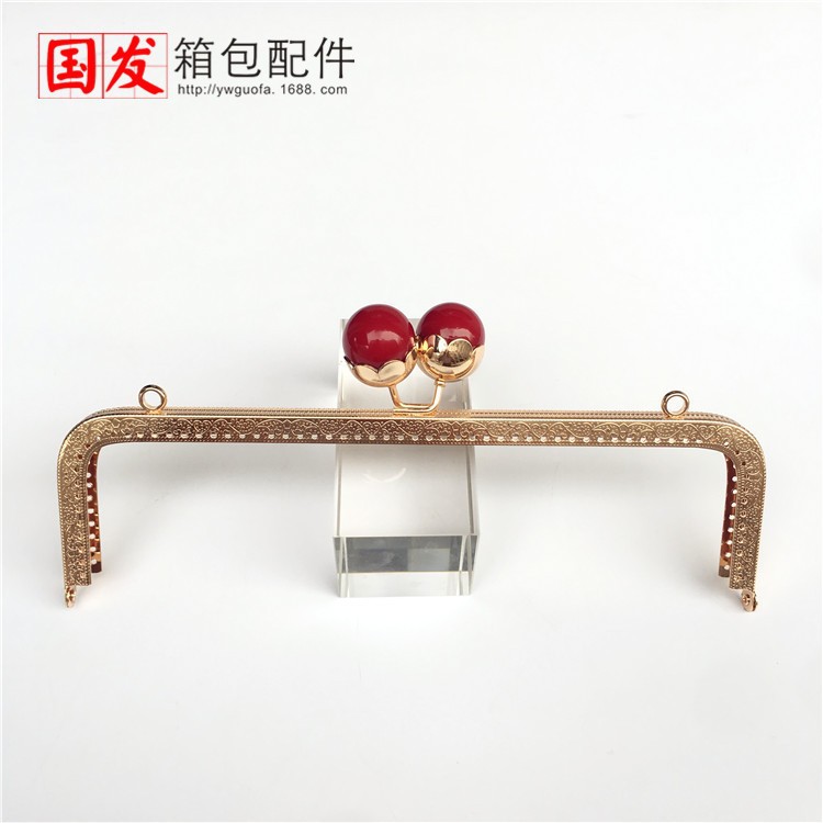 Sin stock: 25cm cuadrado relieve de loto cabeza de perla oro ligero cabeza de perla grande 0566 - QJ