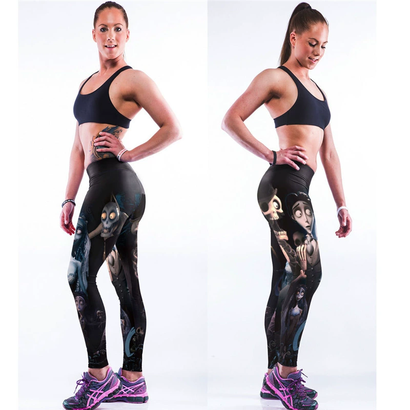 Ф fashionable digital silver starry sky, elastic trousers, leggings, european style, 3D digital printing service