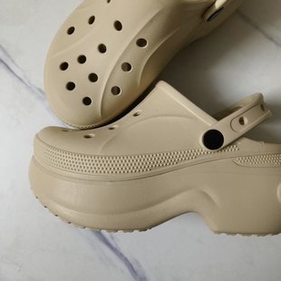 New Bella Croc Shoes Beach Shoes Baotou Women's Shoes Heightening Thick Sole Slippers Beach Shoes