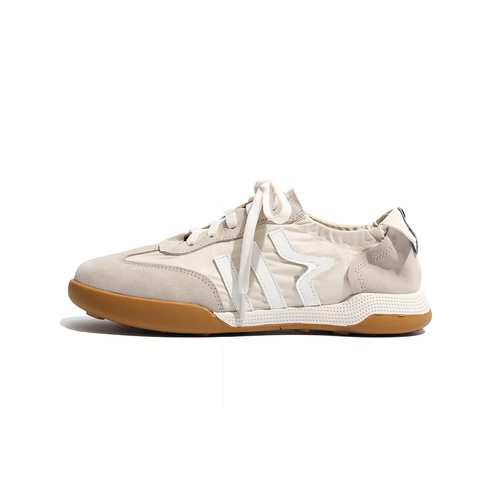 Dexun shoes, genuine leather biscuit shoes, white shoes, women's Korean version  new Forrest Gump shoes, soft-soled sports shoes, casual sneakers