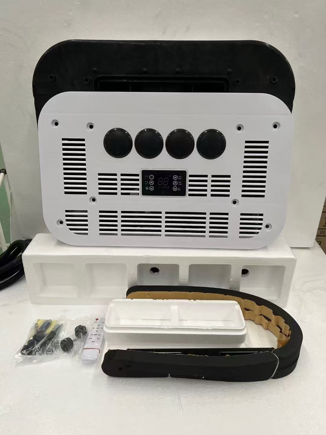 Cross-border light truck-specific overhead integrated unit 12v24v DC inverter small overhead parking air conditioner wholesale from the source manufacturer