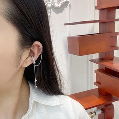 欧美时尚精致镶钻星星耳骨夹女无耳洞轻奢小众高级感气质百搭耳饰