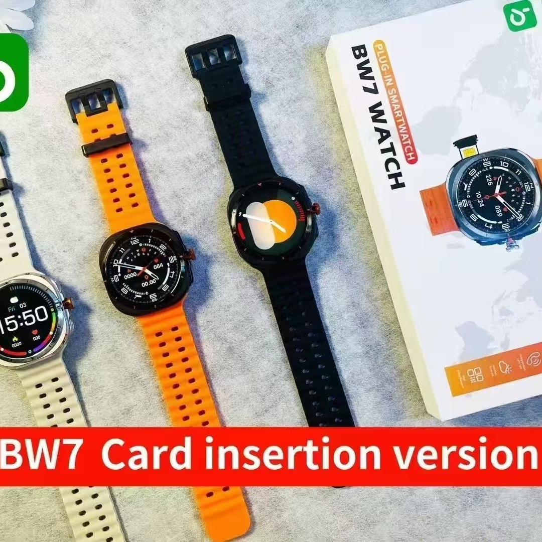 Cross-Border Card Bw7 Smart Watch Men's Round Card Phone Android Watch W7