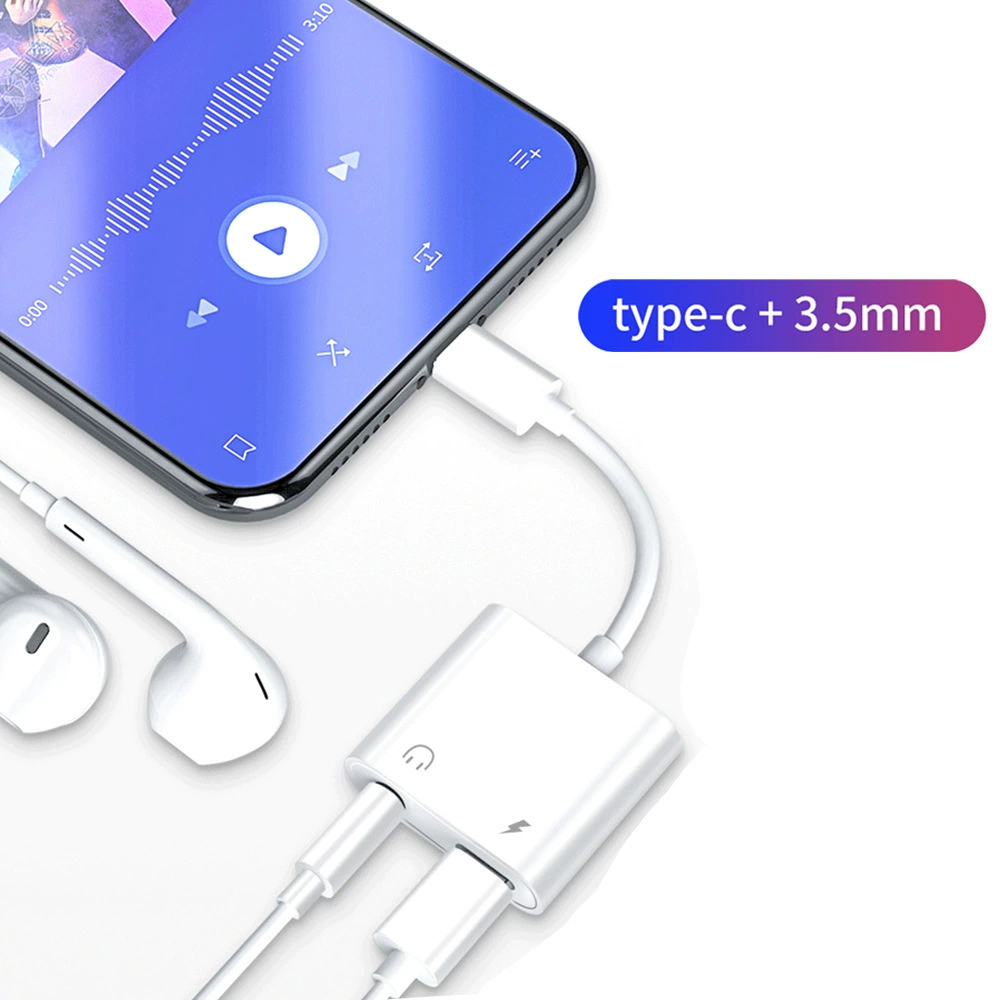 Huawei, headphones, compatible adapter cable charging, 2 in 1