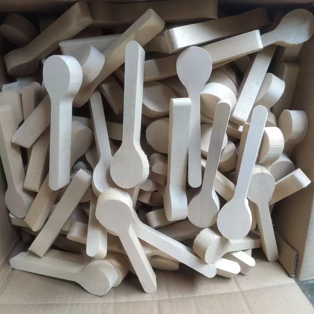 木工diy木勺料勺子木料椴木榉木椴木半成品手工制作工具雕刻勺子