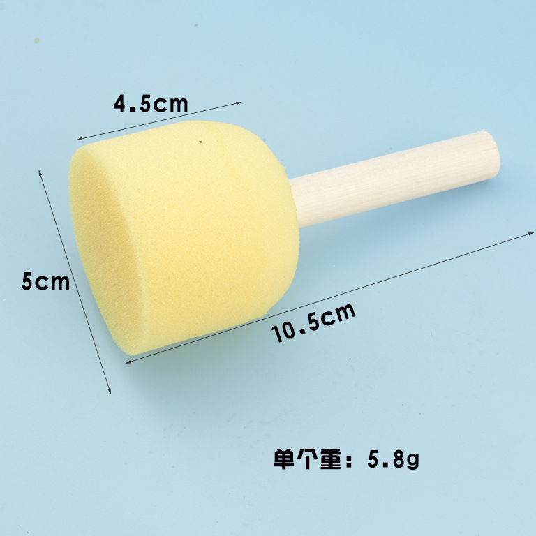 Seta transfronteriza esponja cabeza pintura cepillo registro manejar niños educación temprana graffiti esponja sello fabricante en stock