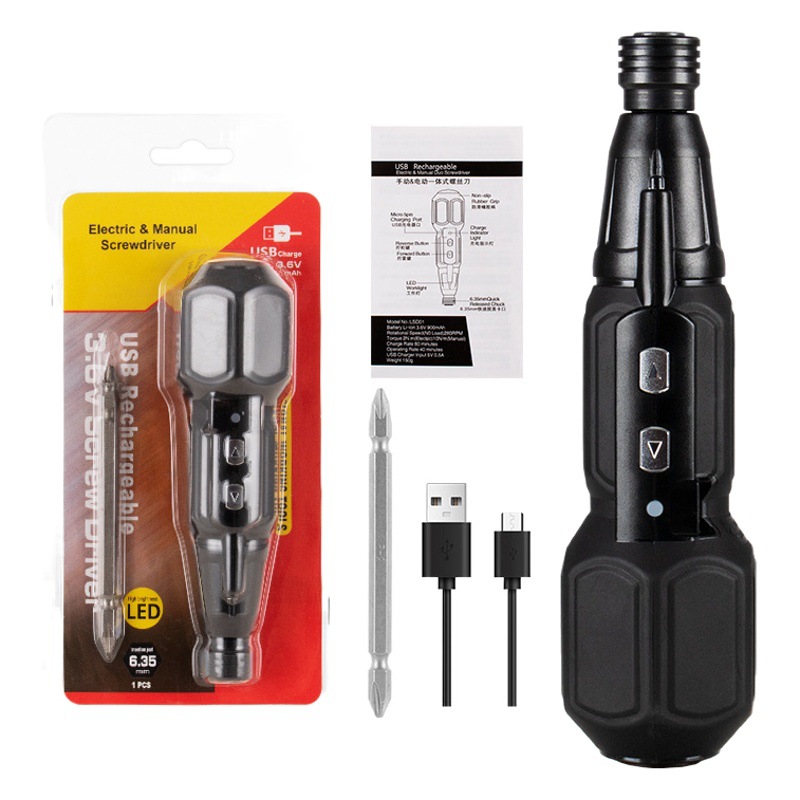 Destornillador eléctrico Fabricante de fuente de explosión transfronteriza Juego de 3.6V Destornillador eléctrico manual autónomo recargable