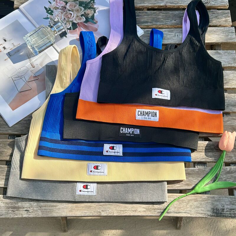 2-B0630 # Stock Clearance Champion Sports Bra Vest-Style Wireless Yoga Thin Padded Non-Cotton Underwear