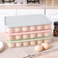 Creative kitchen egg organizer transparent 15-24 cells plastic storage box anti-break refrigerator preservation box wholesale