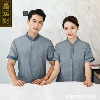 星级酒店宾馆客房服务员工作服短袖物业清洁阿姨PA制服保洁服夏装