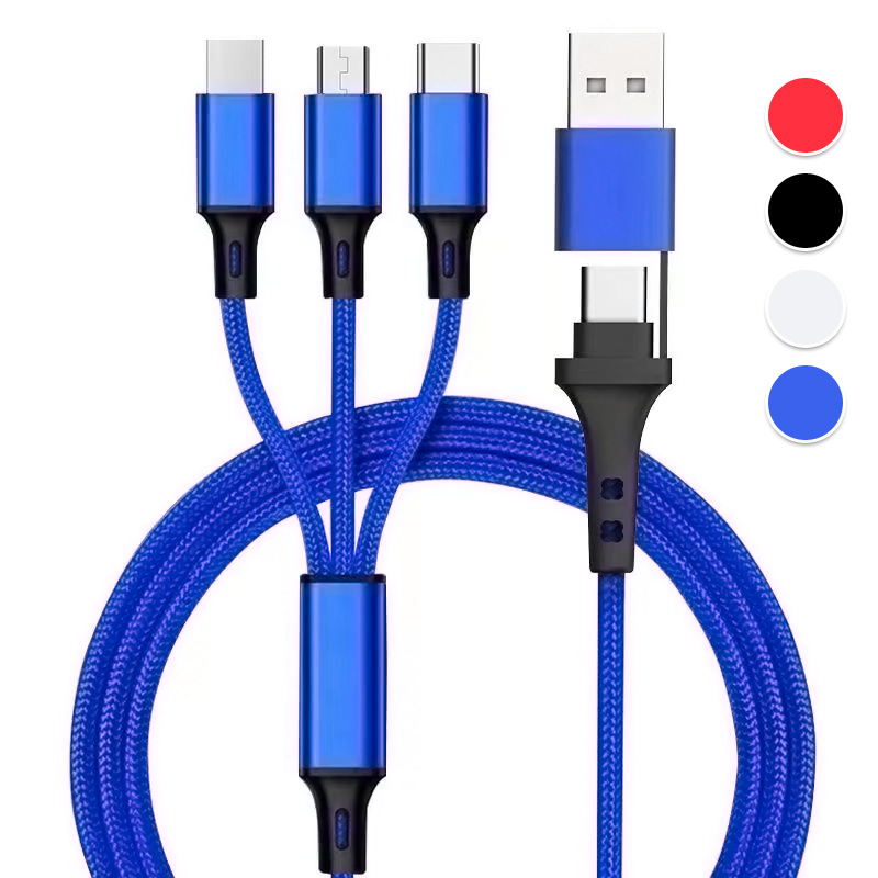USB A+C 1拖3手机快充先Type-C一拖三手机线 USB A转接Type-C2拖3
