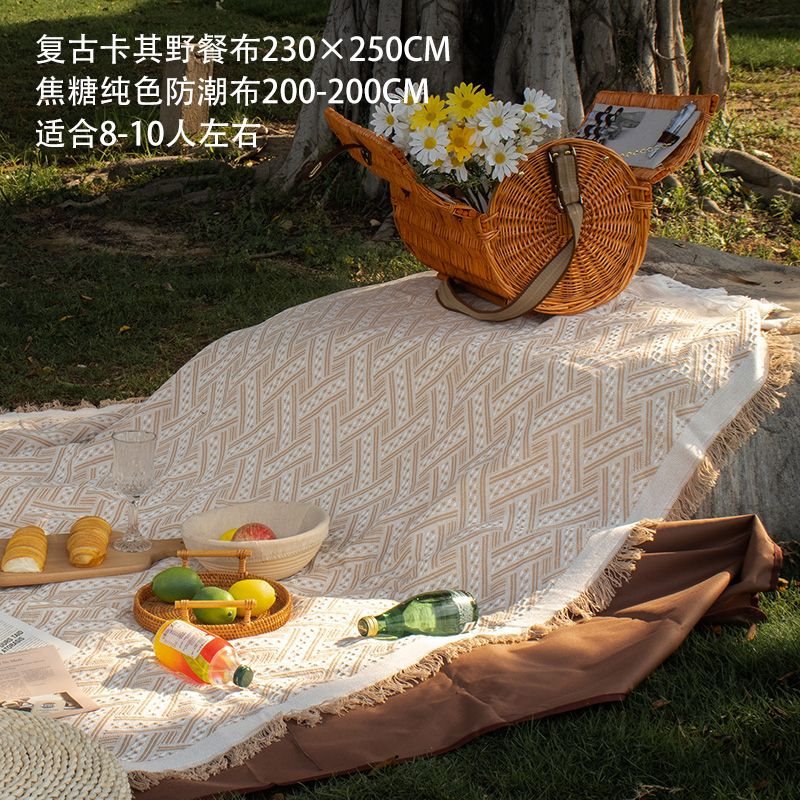 카키 230*250+ 카라멜 무지 방습천