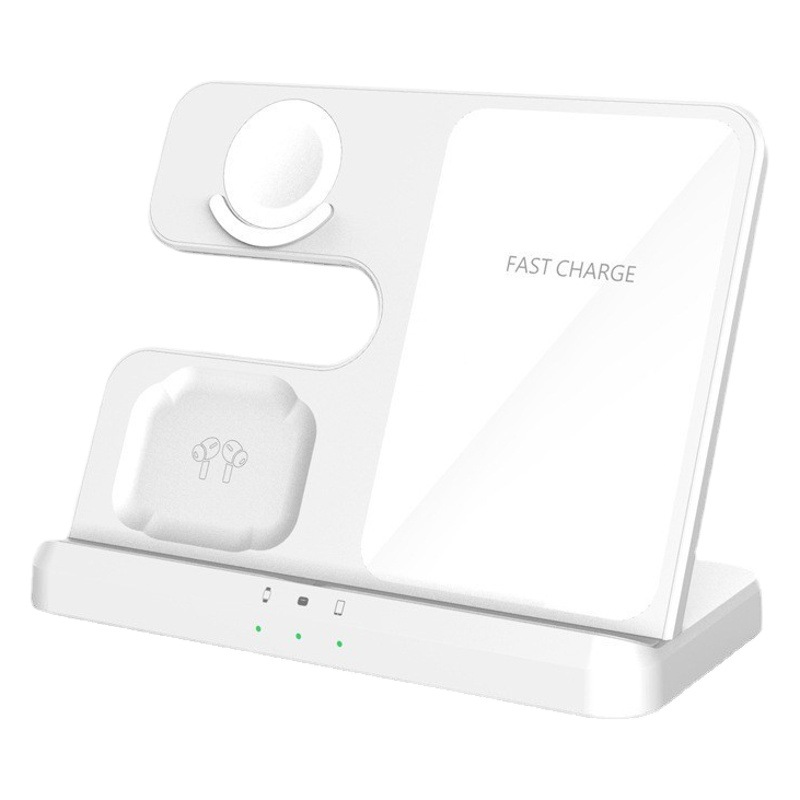 Aplicable a Samsung reloj auricular teléfono móvil inalámbrico de carga rápida multifuncional escritorio vertical tres en uno cargador inalámbrico