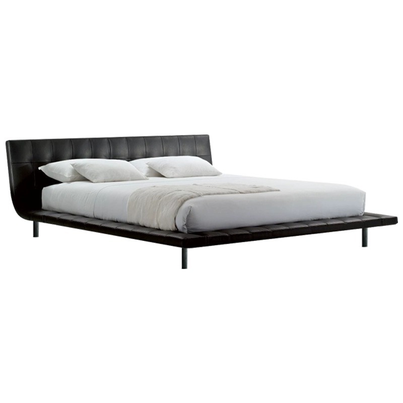 Italiano simple ONDA cama de cuero Luz de lujo moderno ONDA minimalista diseñador dormitorio cama doble 1,8 m cama de boda