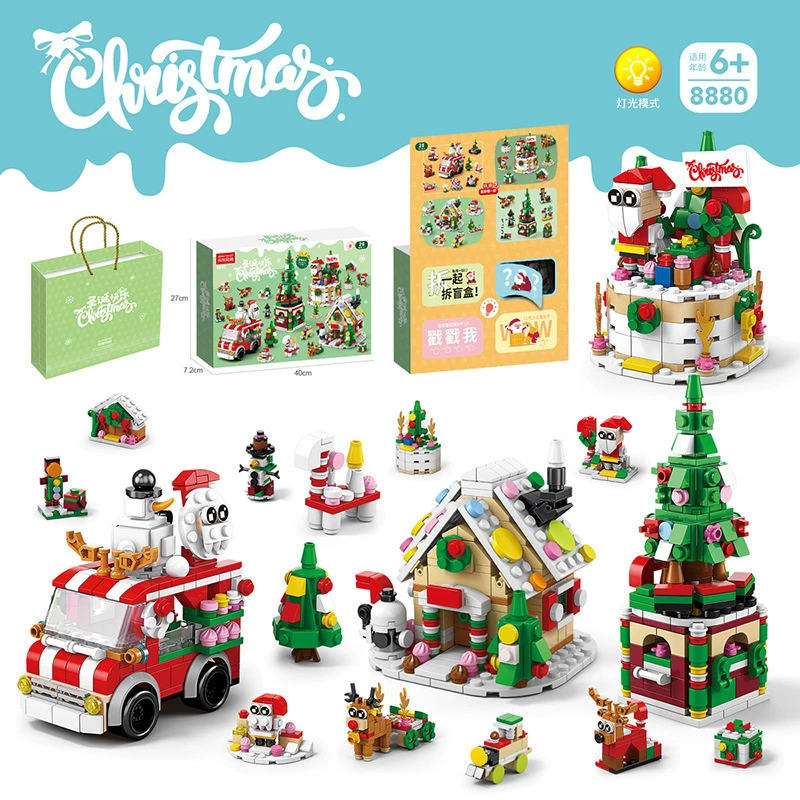 Lego, рождественский конструктор, игрушка, мелкие детали, подарок на день рождения