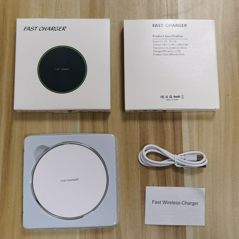 デスクトップワイヤレス充電器 Apple Android 携帯電話に適した超薄型高速充電ポータブルアルミニウム合金ラウンドワイヤレス充電器|undefined