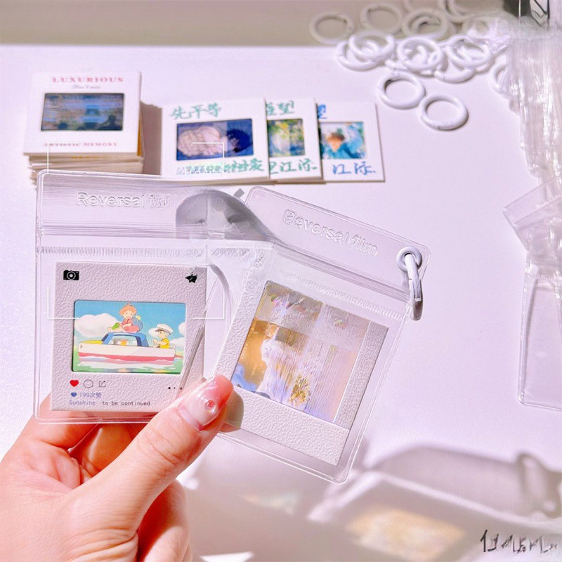 Film DIY Photo Et Idol Protection Case Gift Reverse Keychain Transparent Peripheral Projection