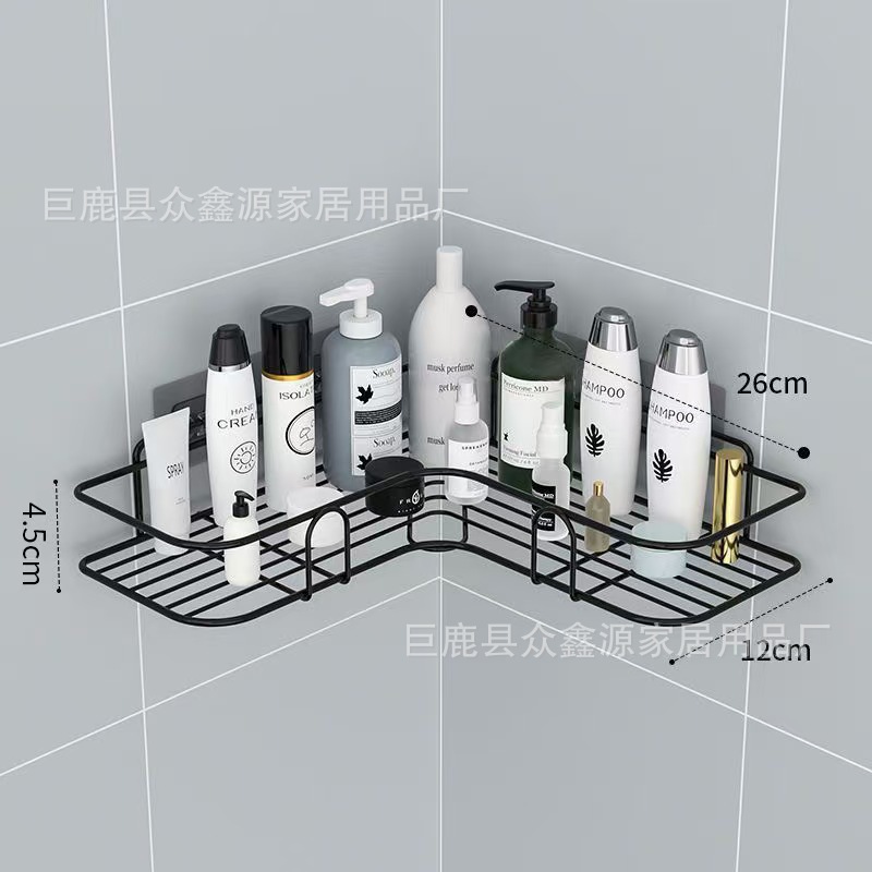 Organizador de pared para baño/inodoro sin perforación, trípode de pared, estante de almacenamiento, buen producto para alquiler