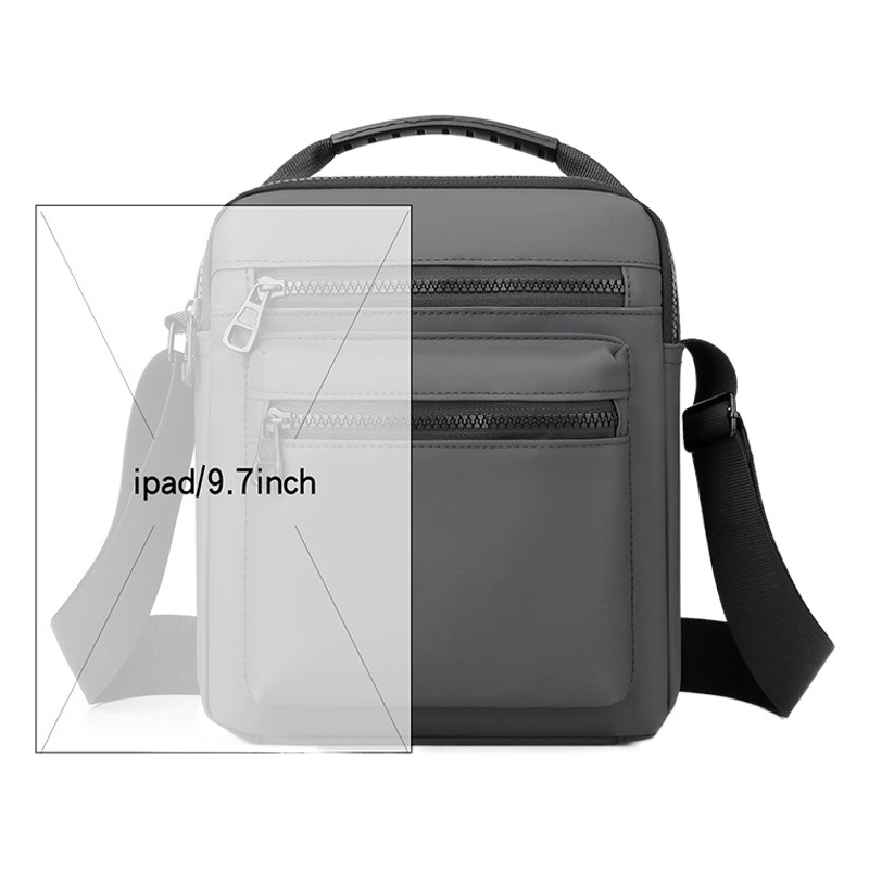 Cross-Border New Men's Shoulder Bag Large Capacity Outdoor Handbag Casual Men's Trendy Bag Oxford Cloth Waterproof Crossbody Bag