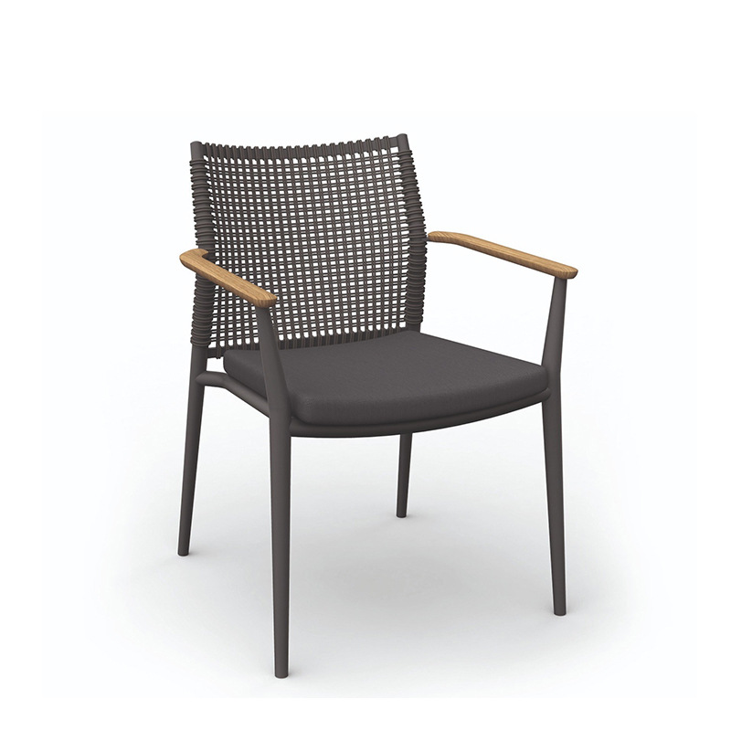 Balcón al aire libre silla de caña ocio patio villa mesa de caña silla jardín al aire libre mesa de té conjunto de muebles combinados