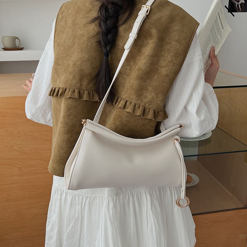 2026 New Arrival Underarm Bag Retro Baguette Purse Kiss-Lock Clasp Bag Fashion Minimalist Niche Shoulder Crossbody Bag