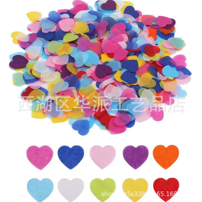 10g colorido 2.5cm confeti de amor fiesta de bodas de San Valentín sosteniendo pétalos globos transparentes relleno de bola de olas