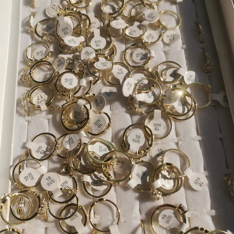 골드, 3개 팩, 중복되지 않음, 크기를 참고하세요.