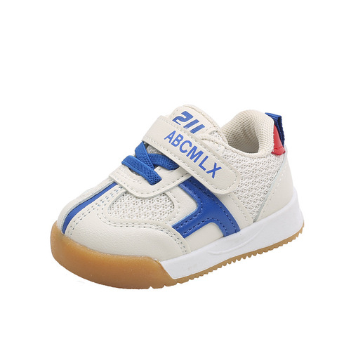 Toddler Shoes 2024 Spring and Autumn New Baby Shoes Soft Sole Baby Shoes Wear-Resistant Double Mesh Breathable Tide Cross-Border