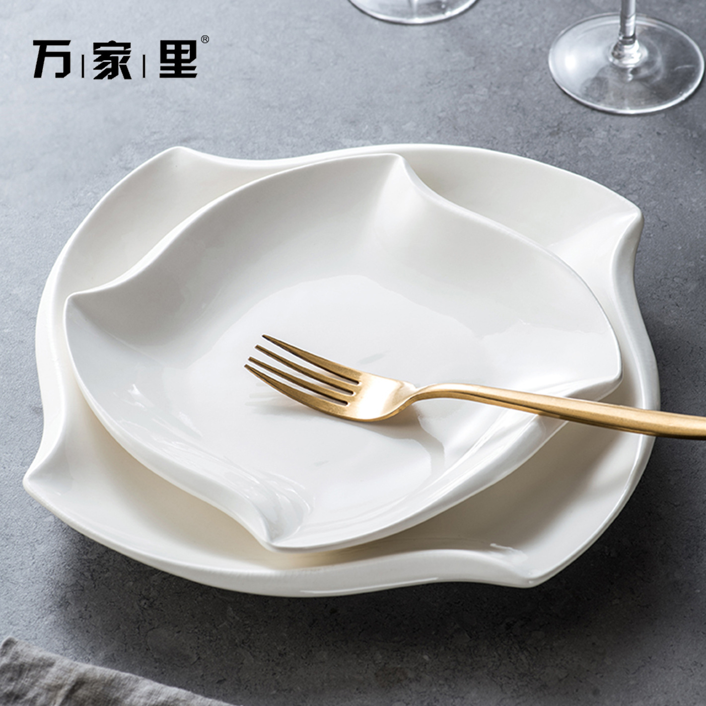 Hoteles creativos de forma especial platos profundos platos irregulares de platos de sopa de platos