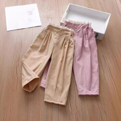 女童春裝休閒褲2024新款女孩韓版運動褲兒童薄款長褲童裝寬鬆褲子