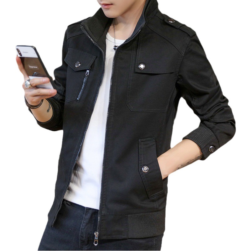 La primavera y el Otoño de los hombres de la chaqueta de moda de la marca de todos los hombres a juego de la Juventud de Corea chaqueta casual moda deportiva herramientas ropa superior