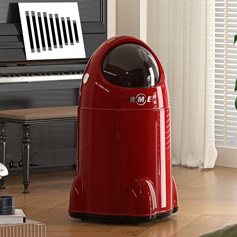 Creative Rocket Trash Can for Home Living Room, No Bending, High-Looking Trash Can, Simple Large Bedroom Kitchen Trash Can