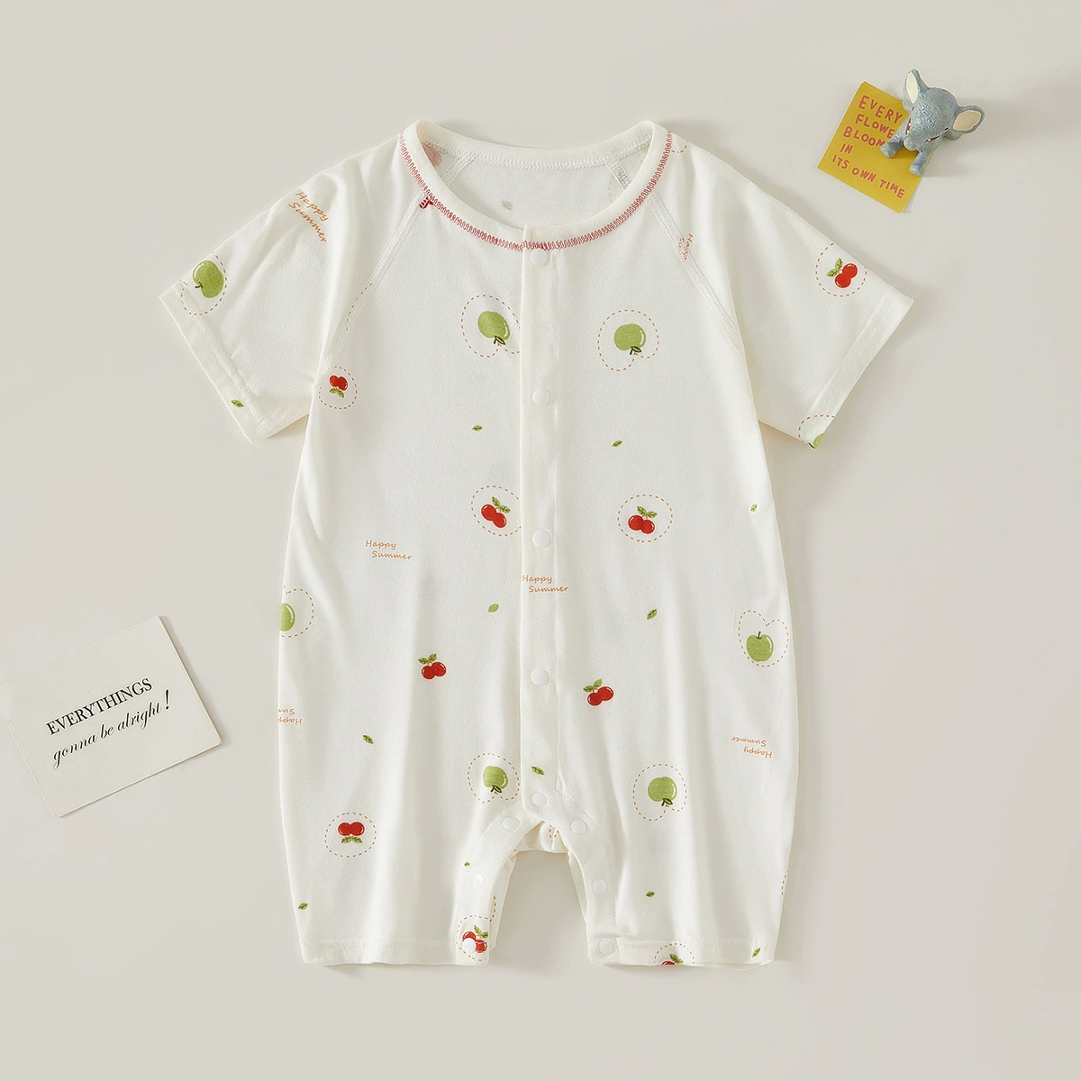 Детский летний пижама, тонкий bodysuit, летняя одежда, с коротким рукавом