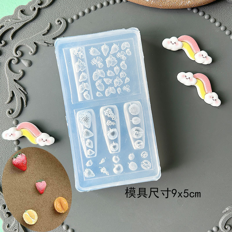 Molde de manicura amor arco en relieve flor ornamentos molde abrasivo alta permeabilidad estereoscópica DIY decoración molde de silicona