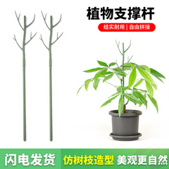 園藝植物支撐杆防倒伏 仿樹枝塑料 龜背竹綠植固定花架爬藤單杆批