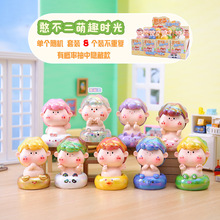 憨不二萌趣时光电镀款潮玩盲盒卡通公仔手办桌面装饰品摆件批发