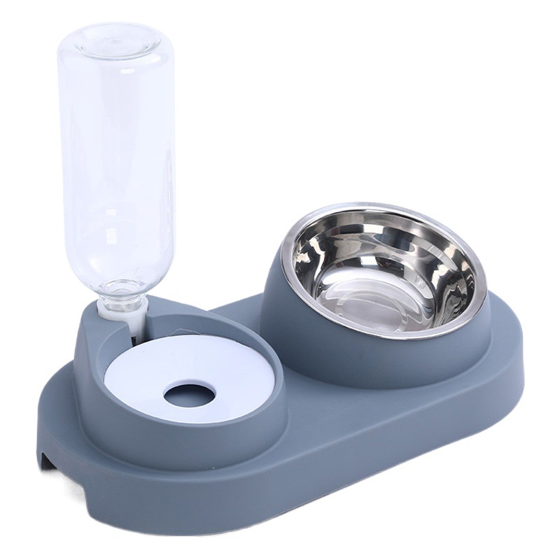 Cat Bowl tazón doble tazón de comida para gatos tazón para perros agua potable automática boca oblicua tazón de arroz tazón de agua protección de alimentación vértebra cervical suministros para mascotas