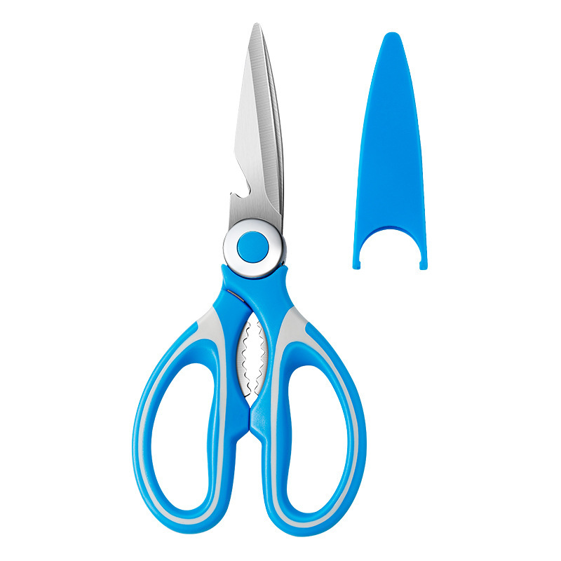 Azul y blanco tijeras de cocina tijeras de cocina tijeras de cocina tijeras de acero inoxidable multifuncional tijeras de carne tijeras de carne tijeras de carne