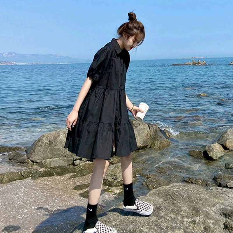 В наличии летнее маленькое черное платье со сборками в стиле Хепберн, женское утягивающее платье больших размеров, скрывающее живот, M 4XL 100kg