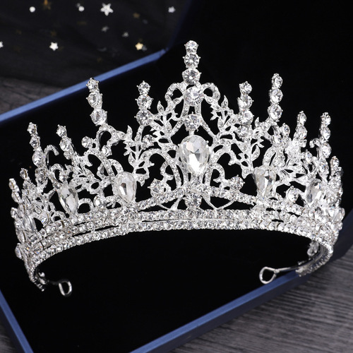 European and American hot-selling bridal crown Baroque rhinestone bridal crown tiara atmospheric wedding dress accessories crown