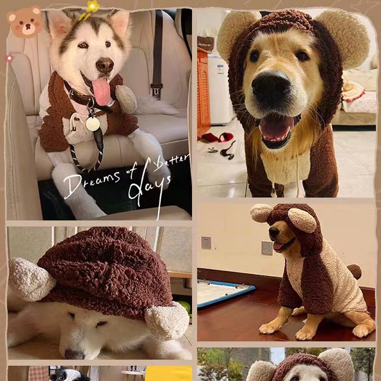 개 옷 골든 리트리버 SHIBA INU CORGI 래브라도 중형 및 대형견 애완 동물 두꺼운 플러스 벨벳 따뜻한 가을, 겨울 의류
